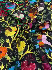 Mandhara Designer Art Silk Kanthawork Blouse Piece