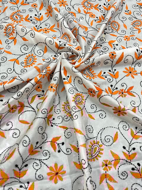 Allover Art Silk Kanthawork Blouse Piece