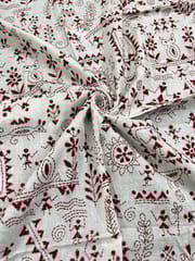 Warli Allover Kanthawork Blouse Piece