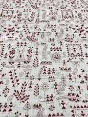 Warli Allover Kanthawork Blouse Piece