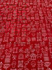 Warli Allover Kanthawork Blouse Piece