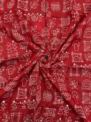 Warli Allover Kanthawork Blouse Piece