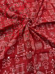 Warli Allover Kanthawork Blouse Piece