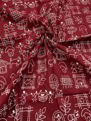 Warli Allover Kanthawork Blouse Piece