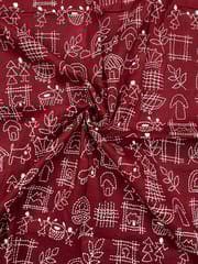 Warli Allover Kanthawork Blouse Piece