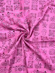 Warli Allover Kanthawork Blouse Piece