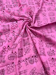 Warli Allover Kanthawork Blouse Piece