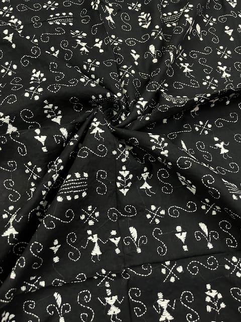 Warli Allover Kanthawork Blouse Piece