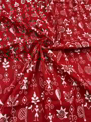 Warli Allover Kanthawork Blouse Piece