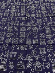 Warli Allover Kanthawork Blouse Piece