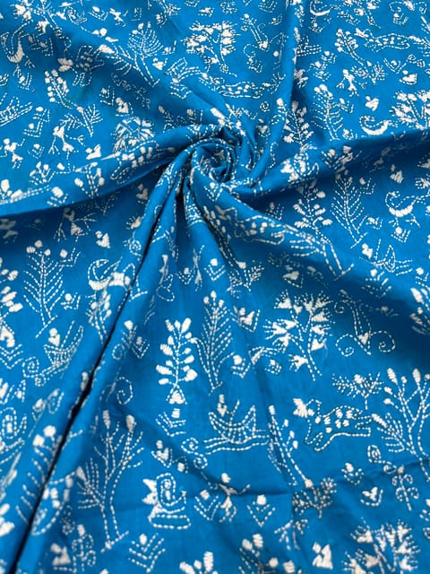 Warli Allover Kanthawork Blouse Piece