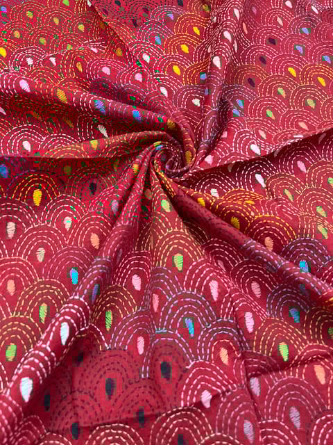 Allover Kanthawork Blouse Piece