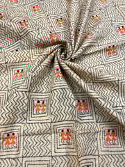 Warli Allover Kanthawork Blouse Piece