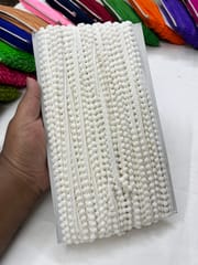 Pompom Lace - WHITE