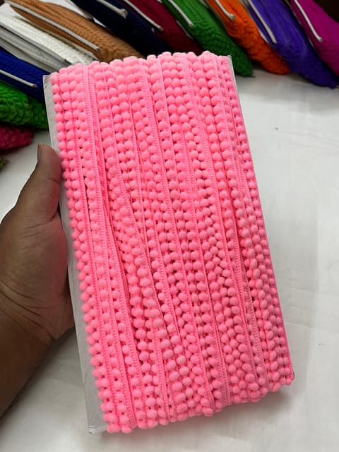 Pompom Lace - NEON PINK