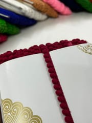 Pompom Lace - MAROON