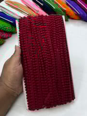 Pompom Lace - MAROON