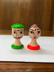 Indian Couple Head Dolls