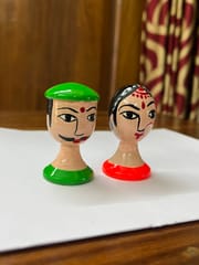 Indian Couple Head Dolls