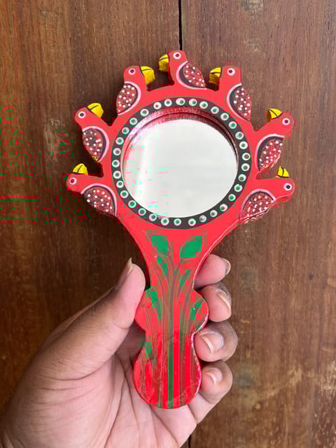 Bird Painted Hand Mirror