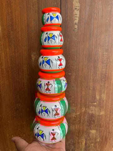 Handpainted Pots - SET OF 6