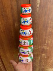 Handpainted Pots - SET OF 6