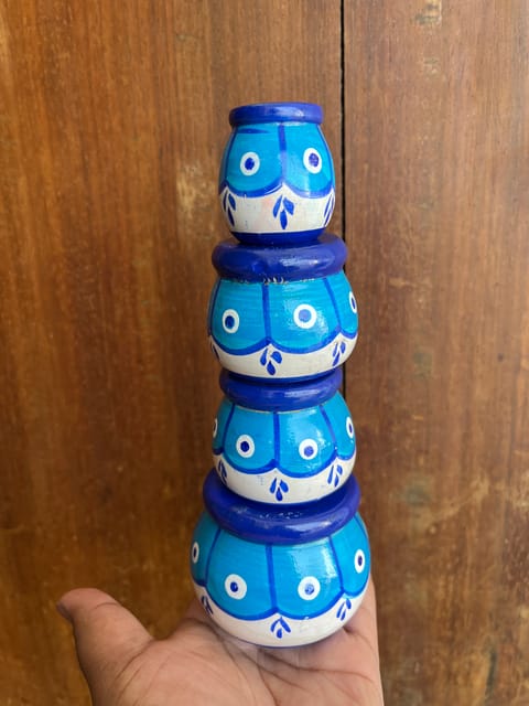 Handpainted Pots - SET OF 4