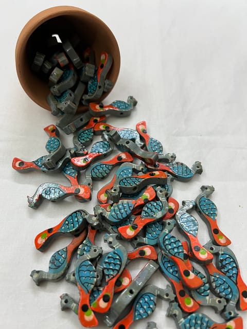 Grey Peacock Buttons