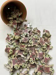 Off White Elephant Buttons