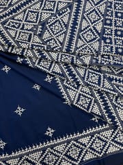 Geometric Kutchwork Saree