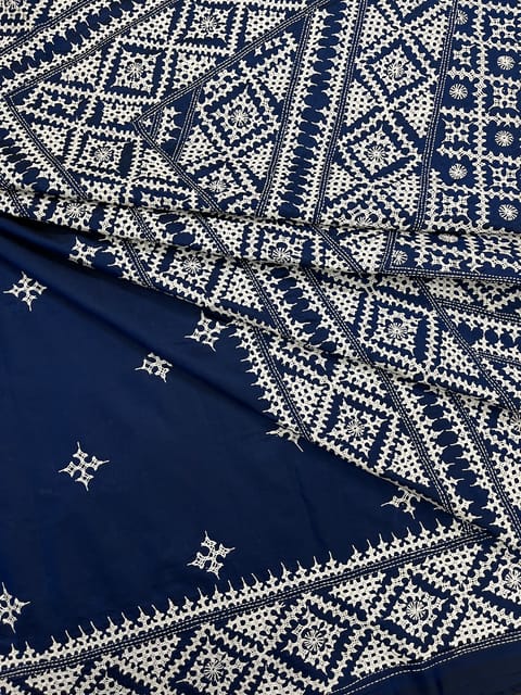 Geometric Kutchwork Saree