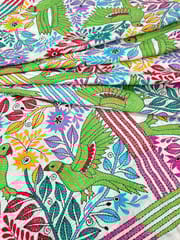 PARROT Theme Kanthawork Saree