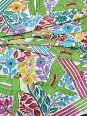 PARROT Theme Kanthawork Saree