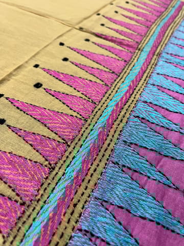 Dual Color Kanthawork Blouse Piece