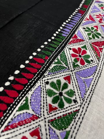 Dual Color Kanthawork Blouse Piece