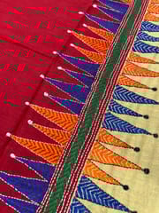 Dual Color Kanthawork Blouse Piece