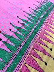 Dual Color Kanthawork Blouse Piece