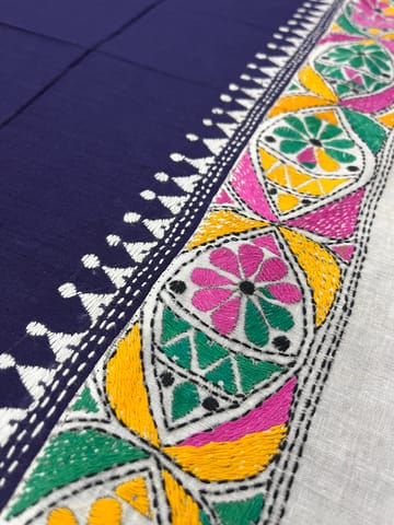 Dual Color Kanthawork Blouse Piece