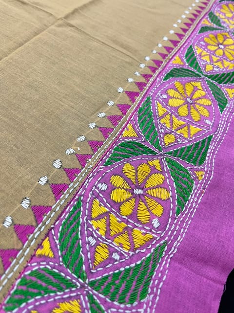 Dual Color Kanthawork Blouse Piece