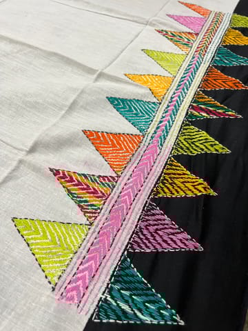 Dual Color Kanthawork Blouse Piece