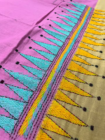 Dual Color Kanthawork Blouse Piece