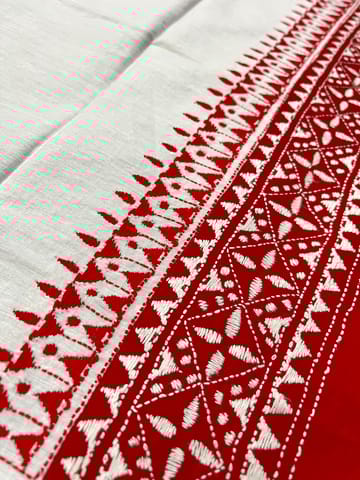 Dual Color Kanthawork Blouse Piece