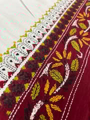 Dual Color Kanthawork Blouse Piece