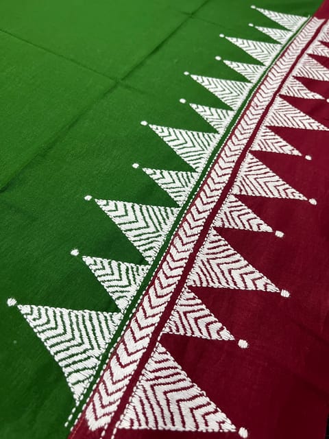 Dual Color Kanthawork Blouse Piece