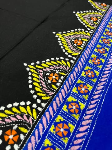 Dual Color Kanthawork Blouse Piece