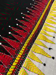 Dual Color Kanthawork Blouse Piece