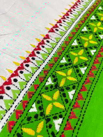 Dual Color Kanthawork Blouse Piece