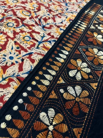 Dual Color Kanthawork Blouse Piece
