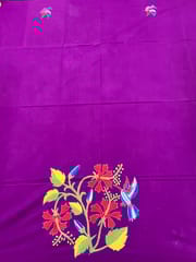 Floral Kanthawork Blouse Piece
