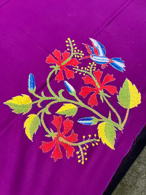 Floral Kanthawork Blouse Piece